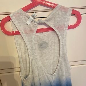 white and blue ombré workout tanktop